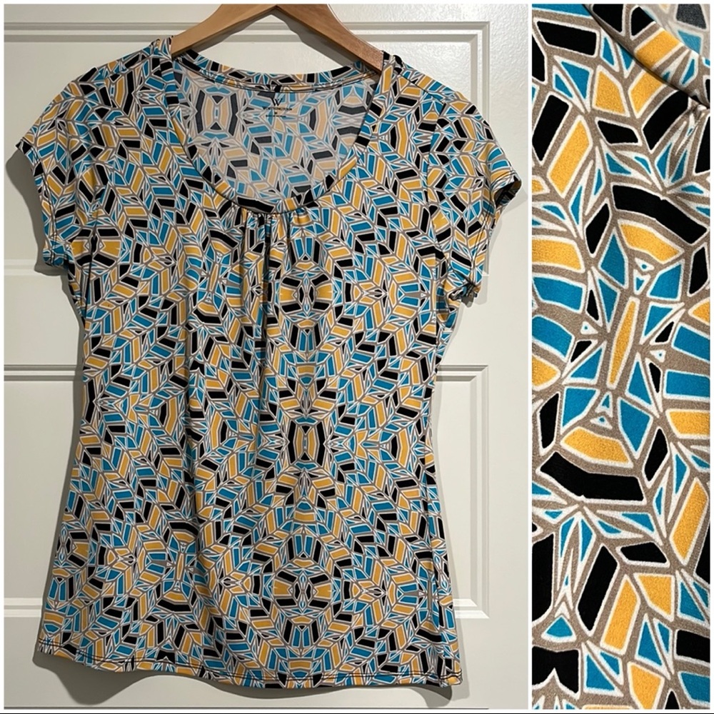 Worthington geometric print top, medium
